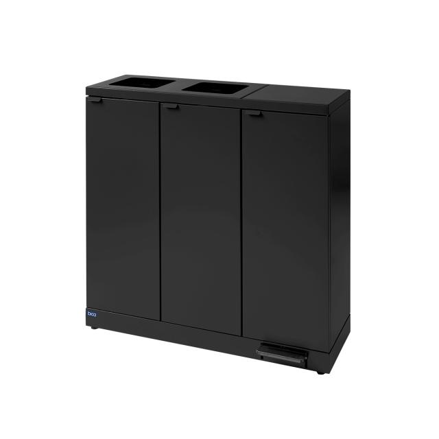 Bica affaldssortering 3 rums 3 x 65 ltr. m. pedal