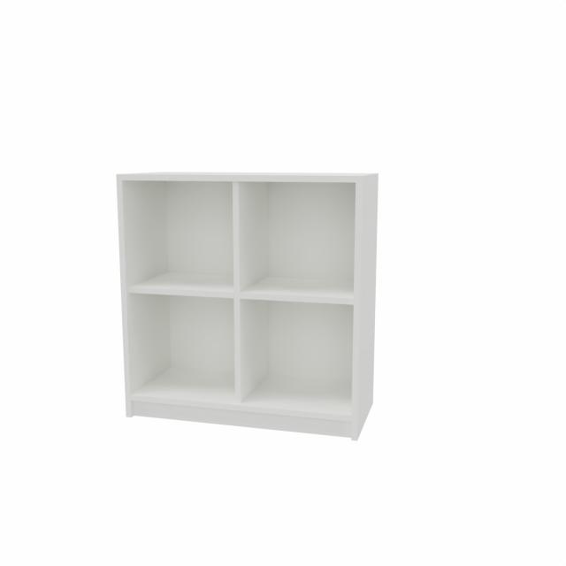 ZOL reol 2x2 rum m/ integreret sokkel