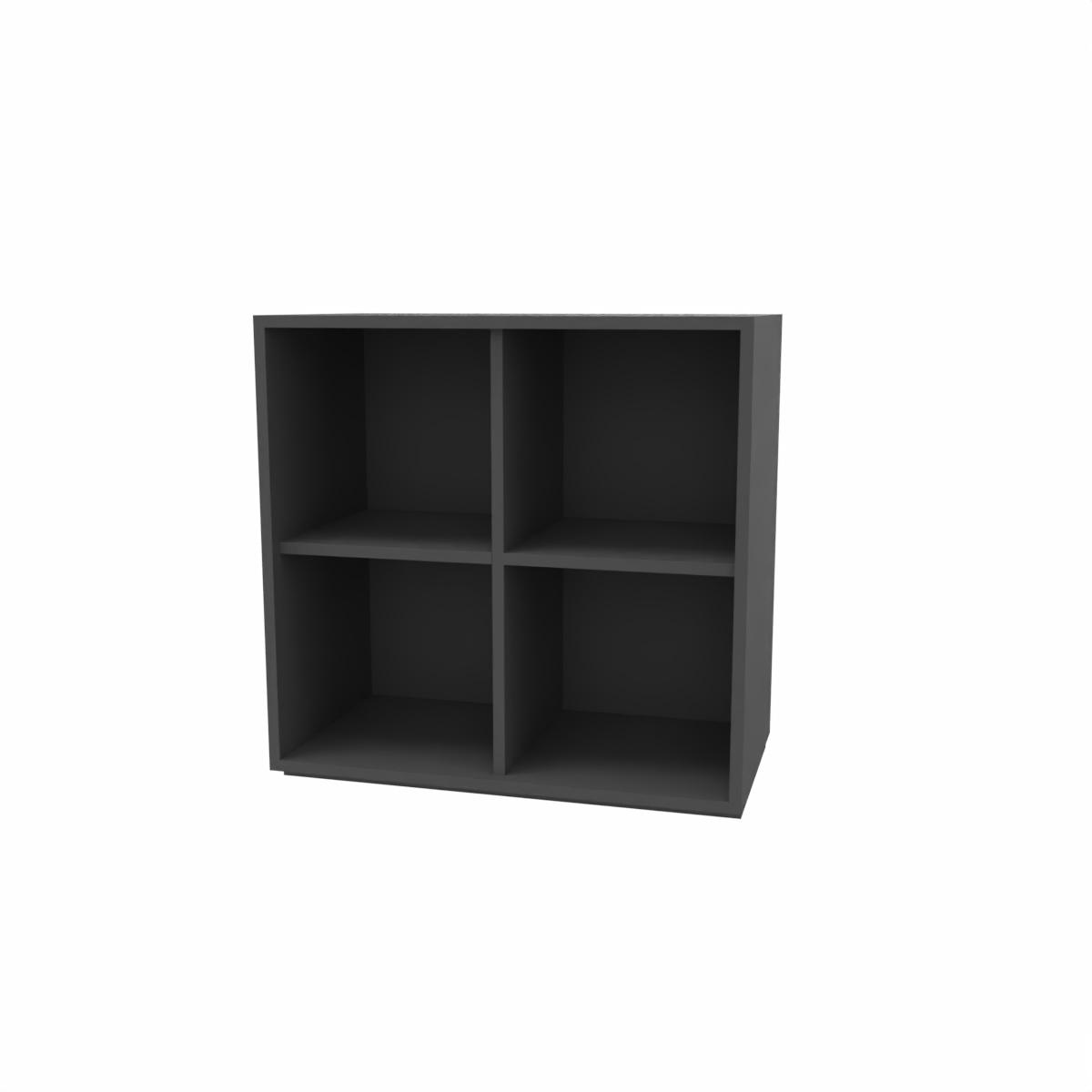 ZOL reol med 2x2 rum, dybde 42 cm.